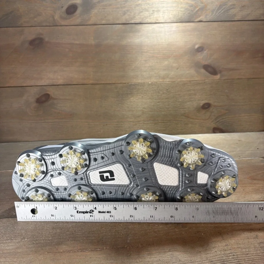 FootJoy Tour Alpha Mens size 8 shoes White Leather Waterproof Golf sneakers